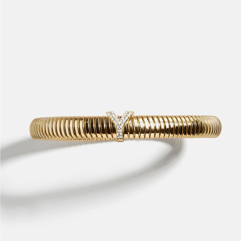 BaubleBar Dina Initial Y Bracelet, NWT